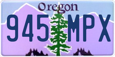 OR license plate 945MPX