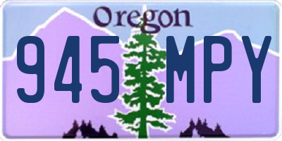 OR license plate 945MPY
