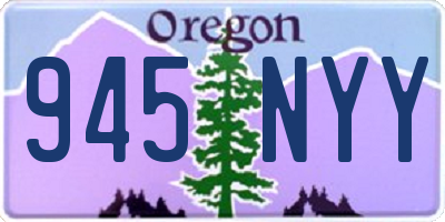 OR license plate 945NYY