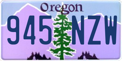 OR license plate 945NZW