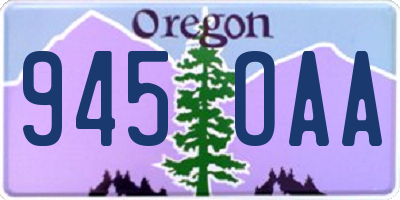 OR license plate 945OAA