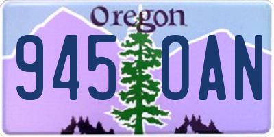 OR license plate 945OAN