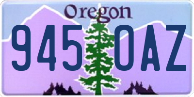 OR license plate 945OAZ