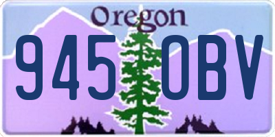 OR license plate 945OBV