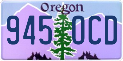 OR license plate 945OCD
