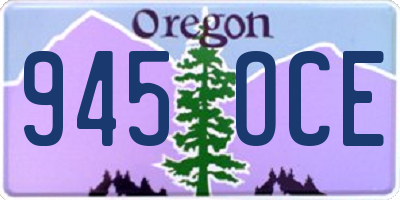 OR license plate 945OCE