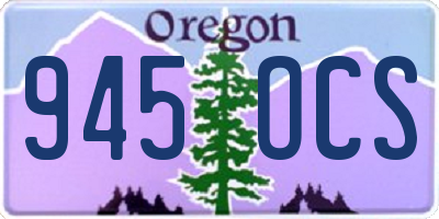 OR license plate 945OCS