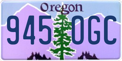 OR license plate 945OGC