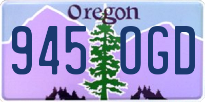 OR license plate 945OGD