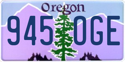 OR license plate 945OGE