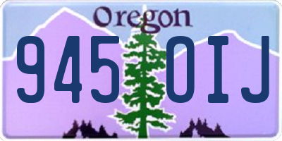 OR license plate 945OIJ