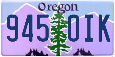 OR license plate 945OIK