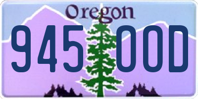 OR license plate 945OOD