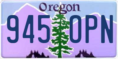 OR license plate 945OPN