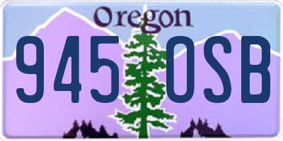 OR license plate 945OSB