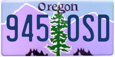 OR license plate 945OSD