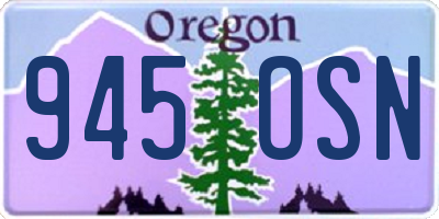 OR license plate 945OSN