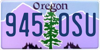 OR license plate 945OSU