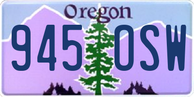OR license plate 945OSW