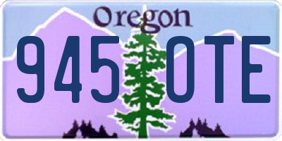 OR license plate 945OTE
