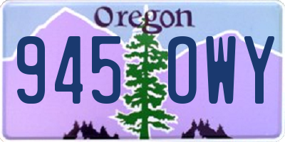 OR license plate 945OWY