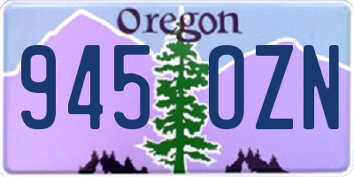 OR license plate 945OZN