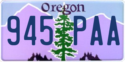 OR license plate 945PAA