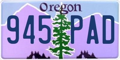 OR license plate 945PAD