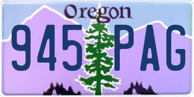 OR license plate 945PAG