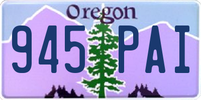 OR license plate 945PAI