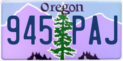 OR license plate 945PAJ