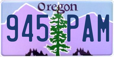 OR license plate 945PAM