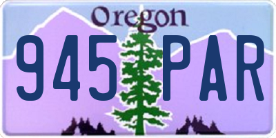 OR license plate 945PAR