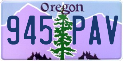 OR license plate 945PAV