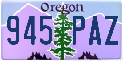 OR license plate 945PAZ