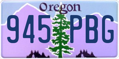 OR license plate 945PBG