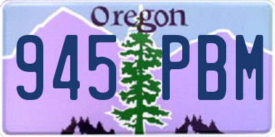 OR license plate 945PBM