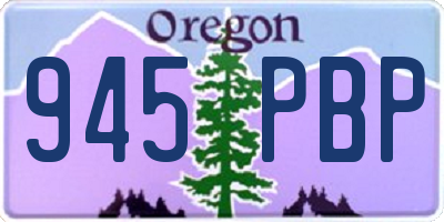 OR license plate 945PBP