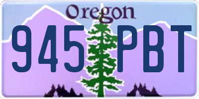 OR license plate 945PBT