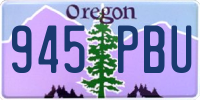 OR license plate 945PBU
