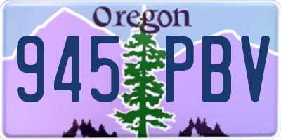 OR license plate 945PBV