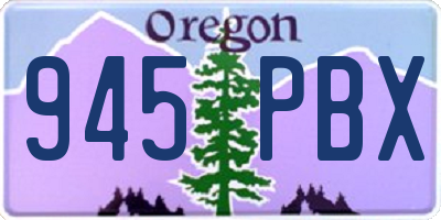 OR license plate 945PBX
