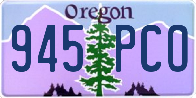 OR license plate 945PCO