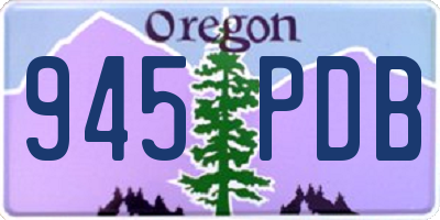 OR license plate 945PDB