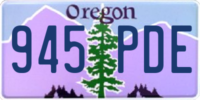 OR license plate 945PDE