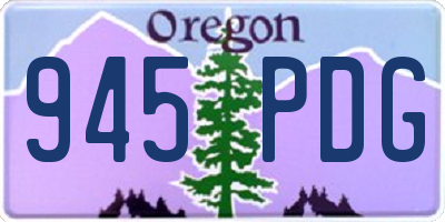 OR license plate 945PDG