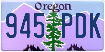 OR license plate 945PDK