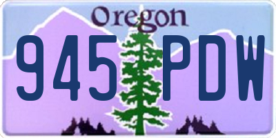 OR license plate 945PDW