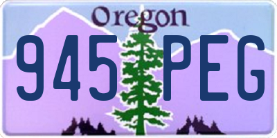 OR license plate 945PEG