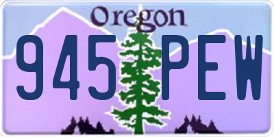 OR license plate 945PEW